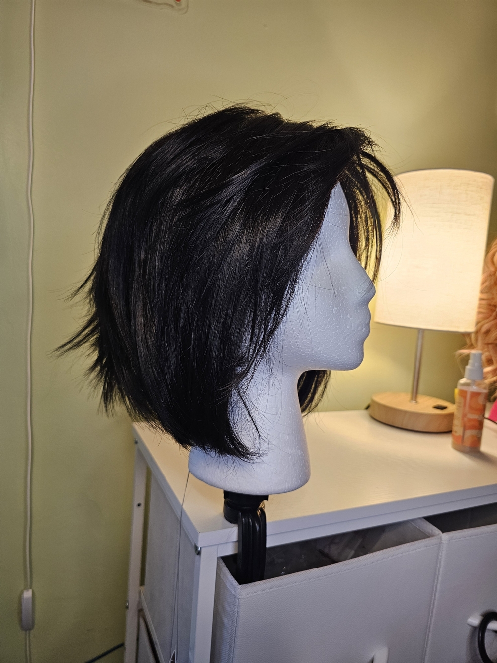 Short Layered Synthetic Wig in Black